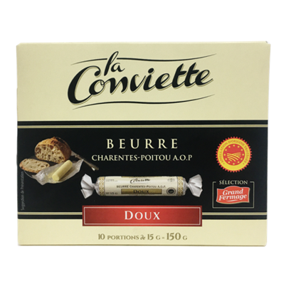 인기있는 (당일발송)LA CONVIETTE 라꽁비에뜨 버터 무염 150g (15g X 10개입) 프랑스 명품버터 에르메스버터 좋아요