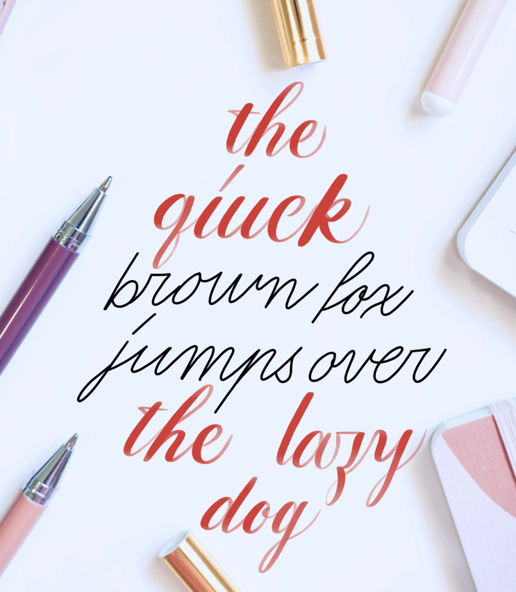  아이 패드로 핸드 레터링 하기-팬그램(pangram)
