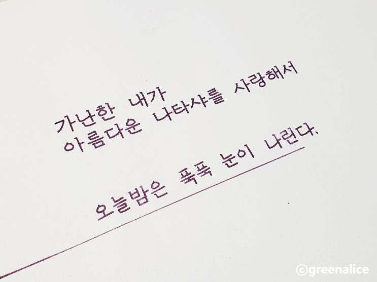  무지 노트라구요? 미꽃체 손글씨 연습이 점점 어려워진다.