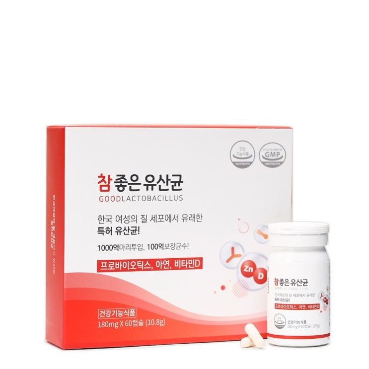 인기 많은 여성 질유산균 1000억투입 100억보장 아연 비타민D 함유 한국여성 질유래 특허유산균 3종 신바이오틱스 참좋은유산균, 60정, 1박스 ··· 인기 많은 여성 질유산균 1000억투입 100억보장 아연 비타민D 함유 한국여성 질유래 특허유산균 3종 신바이오틱스 참좋은유산균, 60정, 1박스 ···
