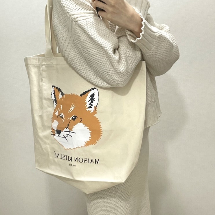  Maison Kitsune 메종키츠네 폭스헤드 에코백 내돈내산 후기 /  여자 브랜드 에코백 추천!
