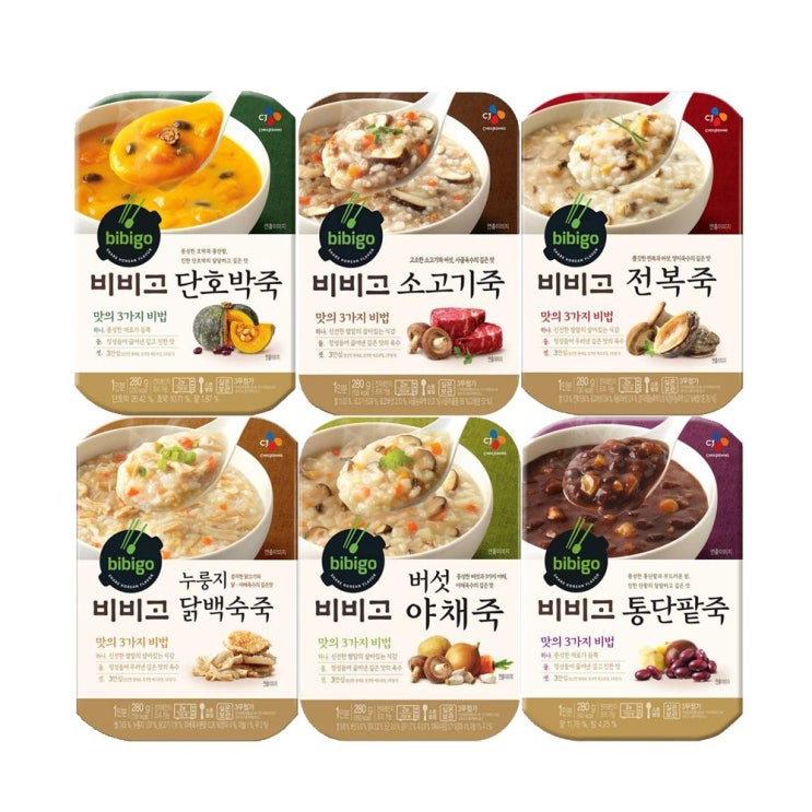 당신만 모르는 CJ 비비고죽 6종 전복죽 소고기 호박 팥 닭 야채, 비비고 280g 6종 1세트 좋아요 당신만 모르는 CJ 비비고죽 6종 전복죽 소고기 호박 팥 닭 야채, 비비고 280g 6종 1세트 좋아요