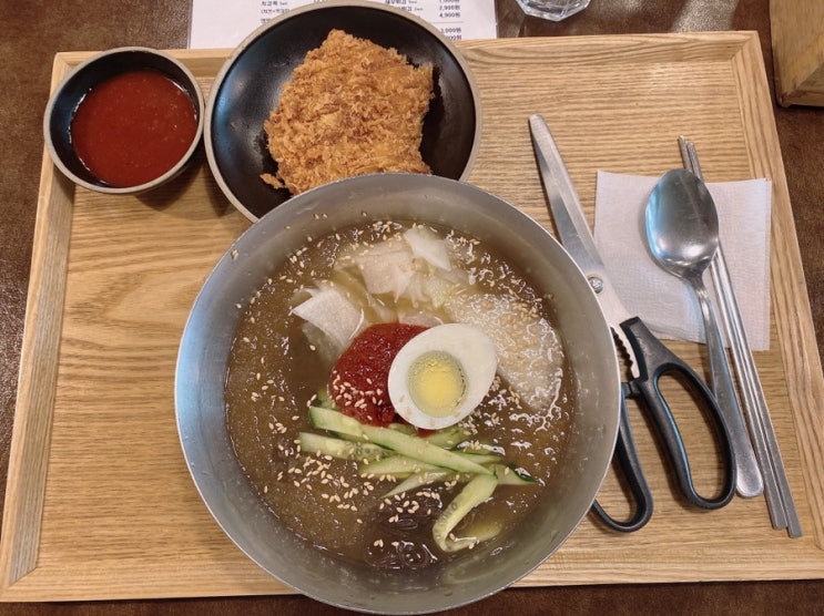 매콤돈까스&칡불냉면 상인점 돈까스+냉면 돈냉면 내돈내산후기 