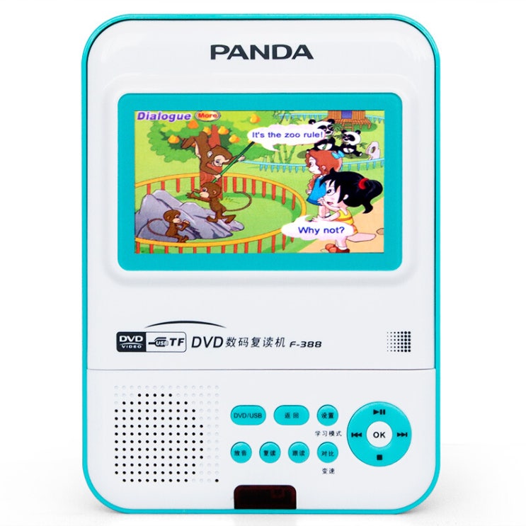 요즘 인기있는 판다 (panda) f - 388 편의 형 dvd 플레이어 영상 재생 기 학생 영어 학습, 1개 ···