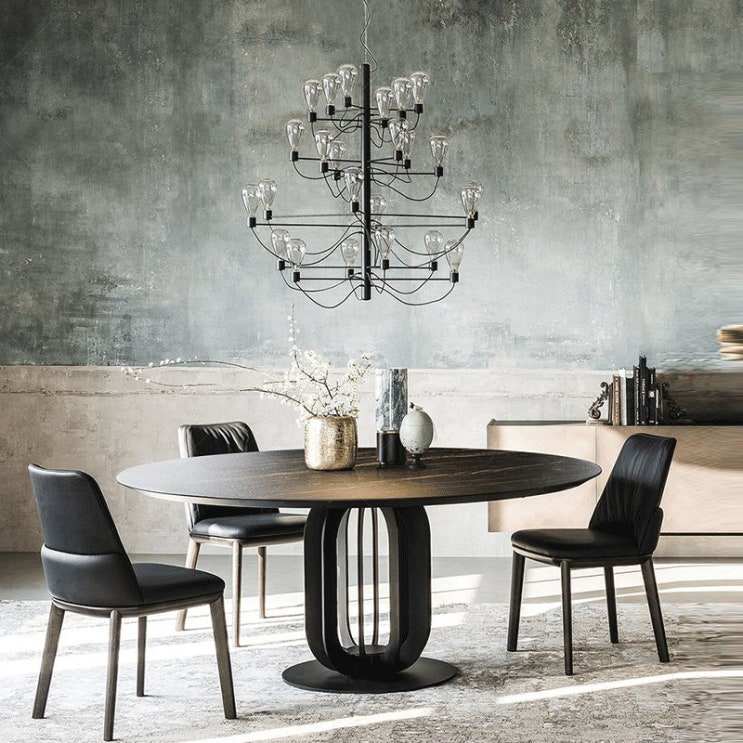 당신만 모르는 6인용식탁 세라믹 4인용 8인용 테이블 북유럽 미니멀 대리석 암석 석판 식탁 원형 테이블 이탈리아 조명 고급 원형 식탁 디자이너 가구 6 인 테이블, 맞춤형 턴테이블