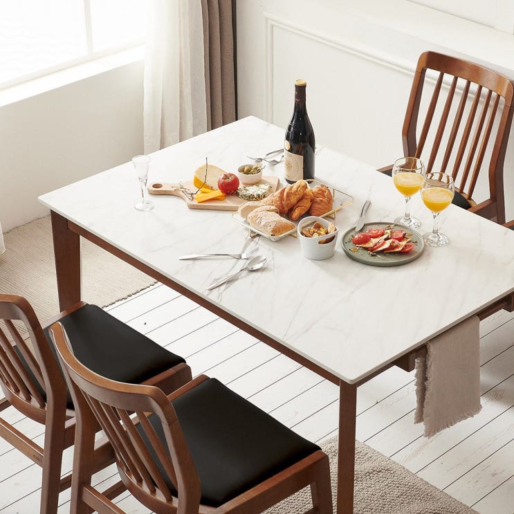 가성비 좋은 보니애가구 블랑코 1200 13.5T 통세라믹 테이블 원목 4인용 식탁세트, 테이블 단품 좋아요