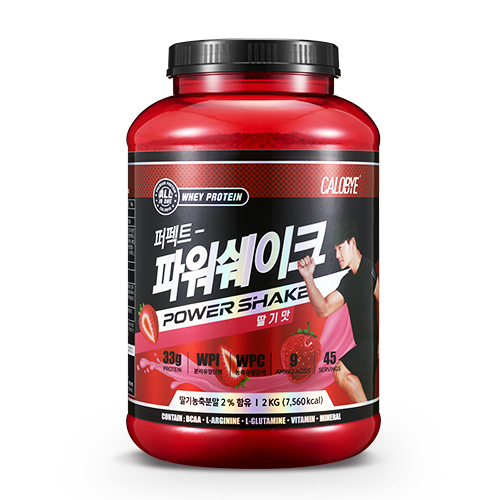 인기 많은 칼로바이 퍼펙트파워쉐이크 대용량 단백질보충제 프로틴 BCAA 딸기맛, 2000g, 1개 ···