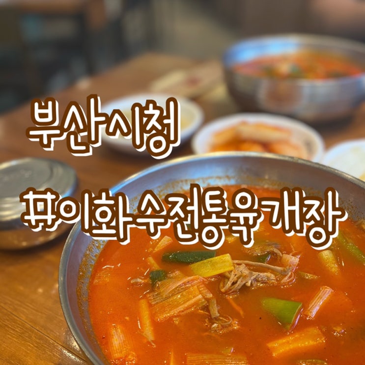  부산시청 이화수전통육개장/ 따뜻한 집밥이 생각날때...