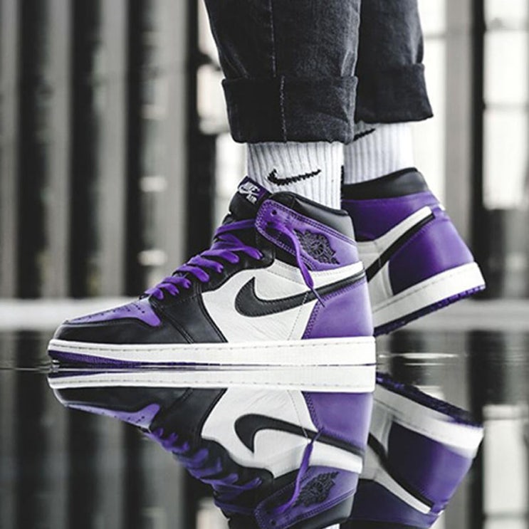 인지도 있는 나이키 Air Jordan 1 Court Purple 555888-500 에어조던+ 양말 무료증정 품질 보장 퍼플 추천합니다