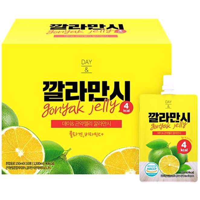 핵가성비 좋은 데이앤 곤약젤리 깔라만시 10개입, 150ml, 10팩 추천합니다