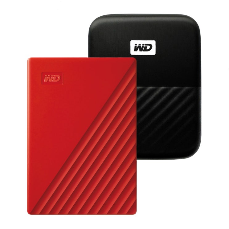 많이 팔린 WD My Passport 휴대용 외장하드 + 파우치, 2TB, 레드 ···