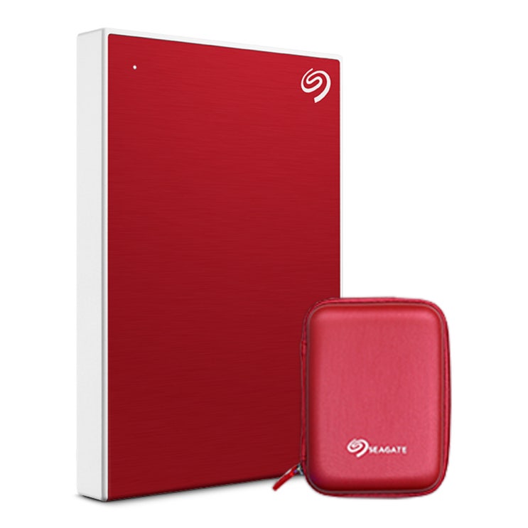 갓성비 좋은 씨게이트 외장하드 Backup plus Slim + Rescue + 파우치, 1TB, Red 추천합니다