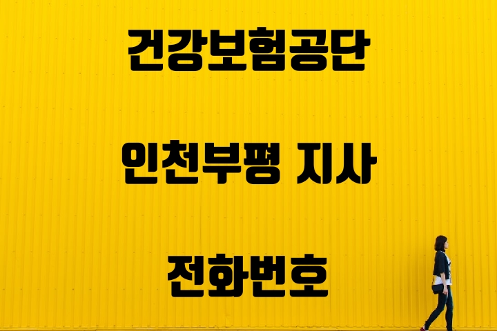  인천부평 건강보험지사 전화번호