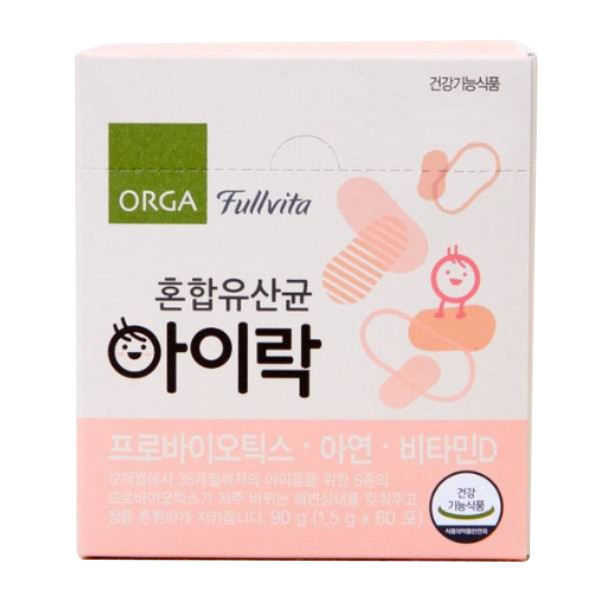 후기가 좋은 올가홀푸드 풀비타 혼합유산균 아이락, 1.5g, 60개 좋아요 후기가 좋은 올가홀푸드 풀비타 혼합유산균 아이락, 1.5g, 60개 좋아요