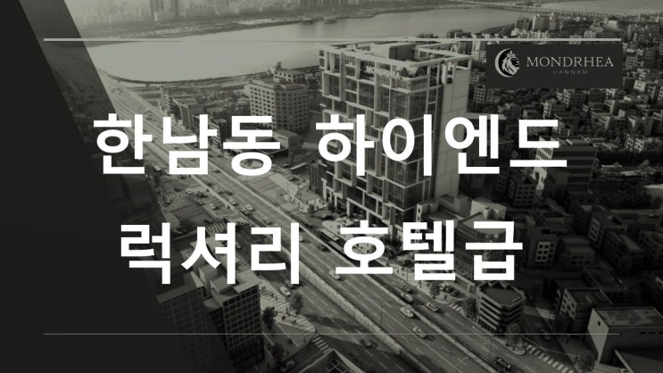  용산 투룸, 몬트레아 한남동 아파트급 하이엔드 오피스텔 [한남동BTS!!]
