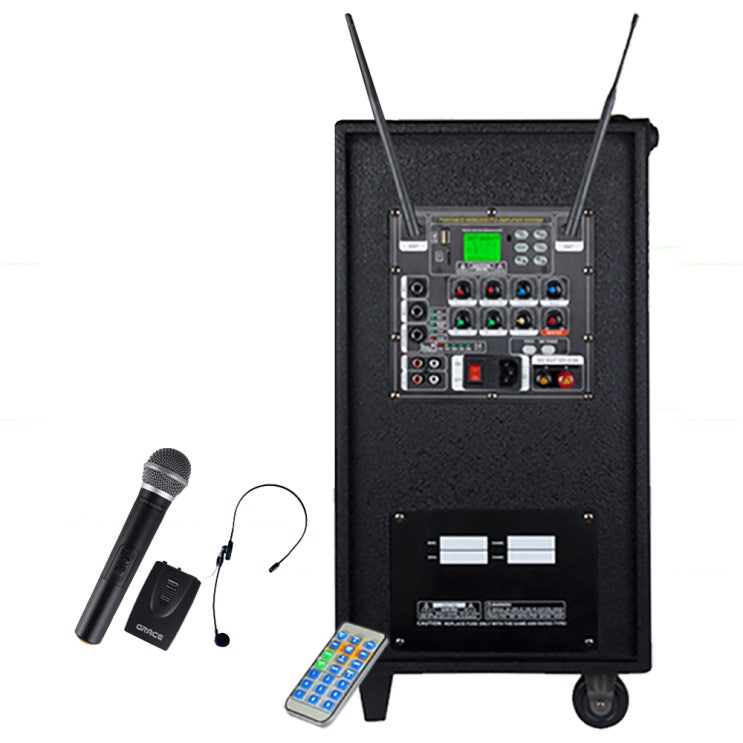 잘나가는 그레이스 400W USB SD포트 블루투스 무선 마이크 2p + 엔터그레인 충전식 휴대용 이동형 앰프, EG-410 ··· 잘나가는 그레이스 400W USB SD포트 블루투스 무선 마이크 2p + 엔터그레인 충전식 휴대용 이동형 앰프, EG-410 ···