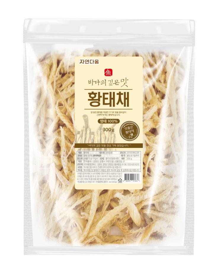 선호도 높은 자연다움 바다의 깊은맛 황태채, 300g, 1개 좋아요