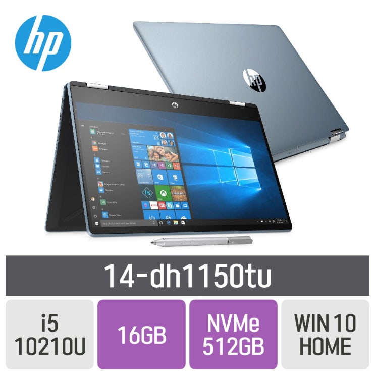 선호도 좋은 HP 파빌리온 x360 컨버터블 14-dh1150tu [14-dw0067tu 신모델로 대체출고됩니다], 16GB, SSD 512GB, 포함 추천해요