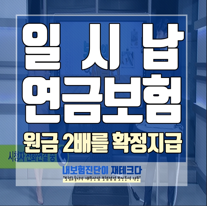  목돈을 한번에 저축하고 일시납 연금 보험으로 확정된 연금을 받아보자.