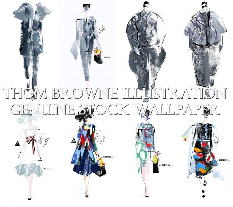  아이폰 12 프로 배경화면 & 갤럭시 S21 울트라 배경화면 [THOM BROWNE ILLUSTRATION] WALLPAPER