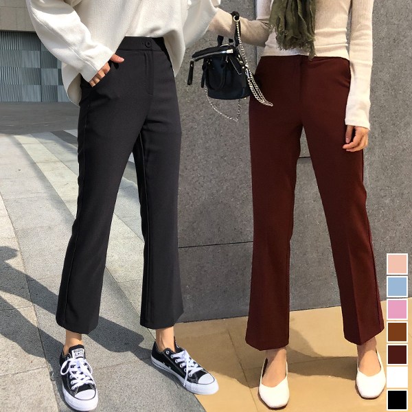  잘팔리는 바잉몰 여성 [빅사이즈 2XL/7컬러] 누구나AB 스판 세미 부츠컷 슬랙스 좋아요