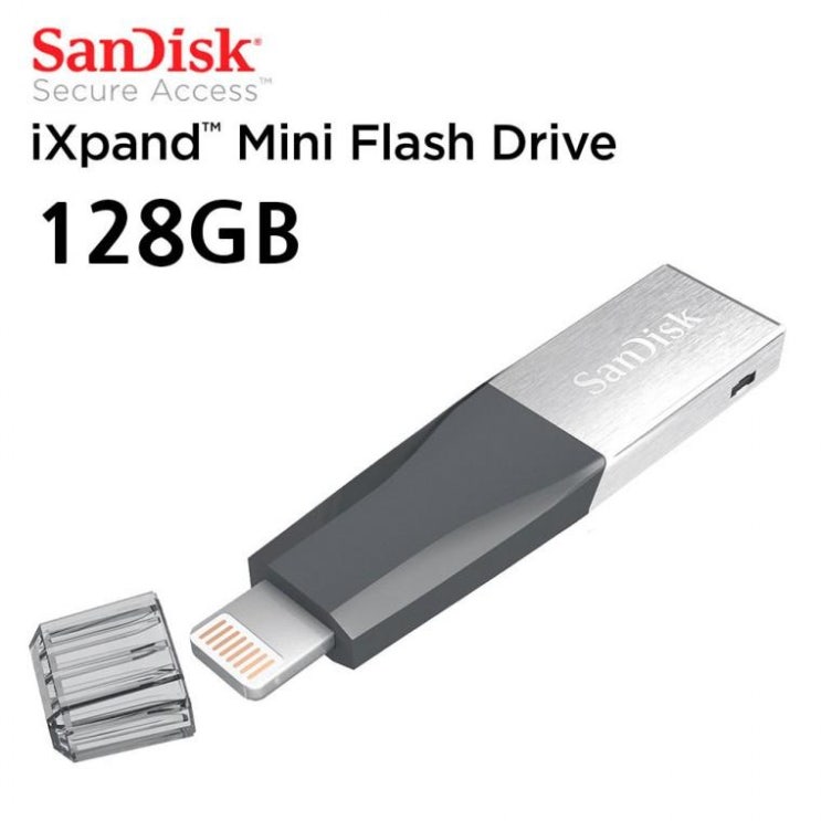 인지도 있는 USB메모리 USB USB저장장치 USB드라이브 FlashDrive샌디스크 iXpand Mini 아이폰 OTG USB 메모리 (SDIX40N) (128GB) ···