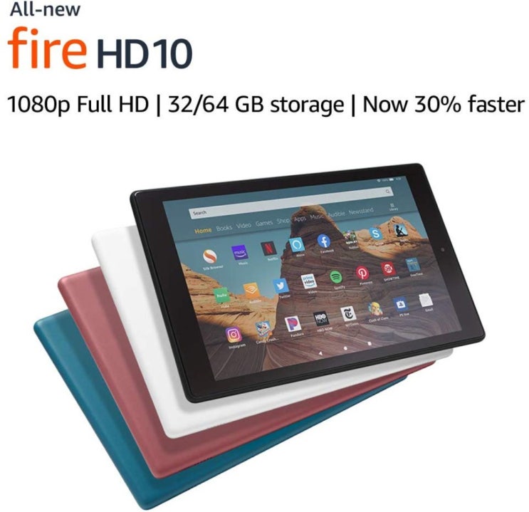 의외로 인기있는 아마존 파이어 HD 10 firehd10 32G 64G, 32G 10인치 HD10, 공식 규격. 좋아요