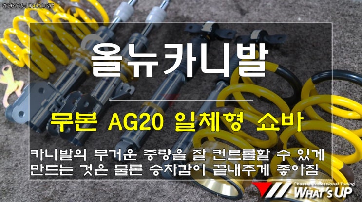  WhatsUP 인천/ 올뉴카니발 무본 AG20 일체형 쇼바로 핸들링 향상과 승차감개선