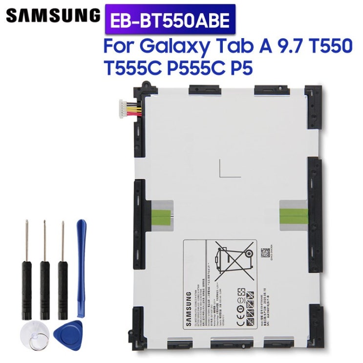 가성비갑 Samsung 원래 태블릿 배터리 EB BT550ABA 삼성 갤럭시 탭 A 9.7 T550 T555C P555C P550 EB BT550ABE 6000mAh|휴대폰 배터리 가성비갑 Samsung 원래 태블릿 배터리 EB BT550ABA 삼성 갤럭시 탭 A 9.7 T550 T555C P555C P550 EB BT550ABE 6000mAh|휴대폰 배터리