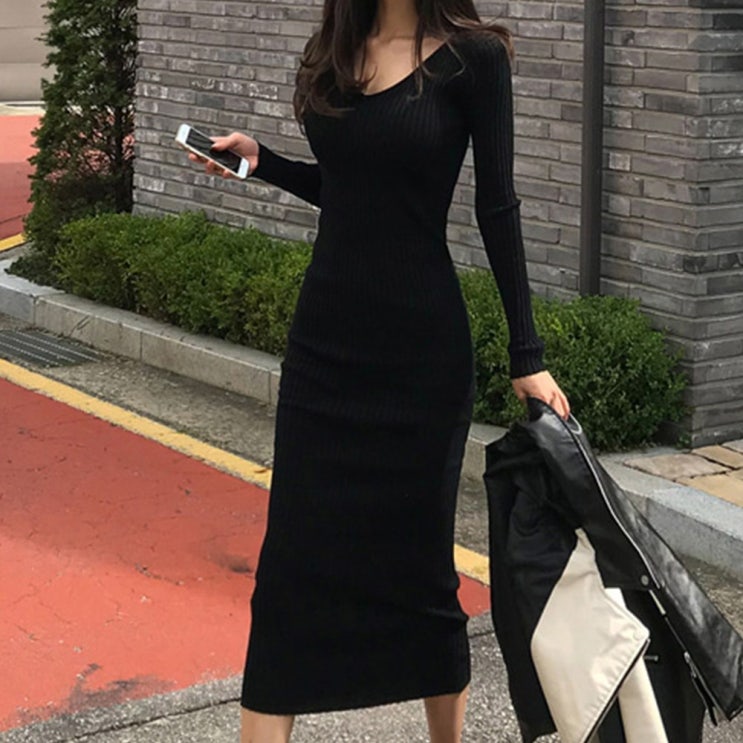 가성비 뛰어난 타니즈 브이넥 슬림 골지 니트원피스 플립 좋아요 가성비 뛰어난 타니즈 브이넥 슬림 골지 니트원피스 플립 좋아요