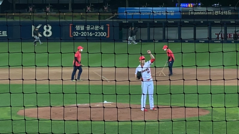 20210428) 한화 vs 기아 in 광주 이의리 선수 데뷔 첫 승리 투수 직관 ...