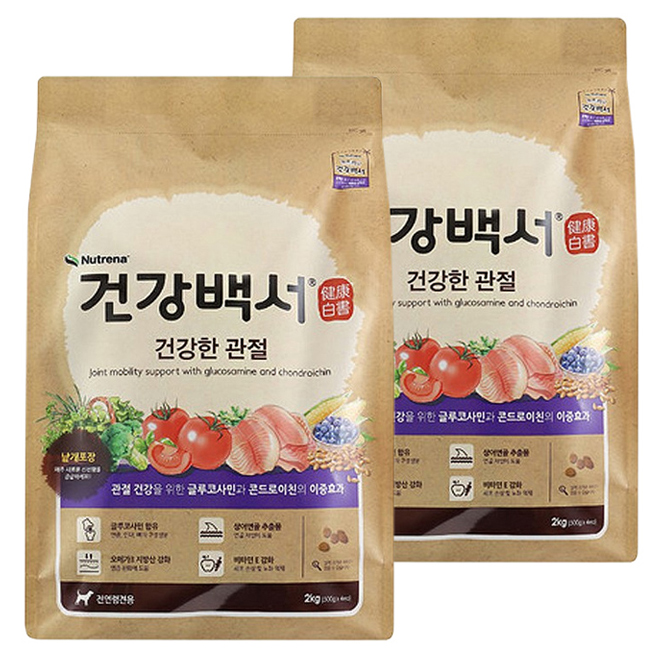 최근 인기있는 건강백서 전연령 생선 건강한 관절 애견사료, 2kg, 2개 추천해요 최근 인기있는 건강백서 전연령 생선 건강한 관절 애견사료, 2kg, 2개 추천해요