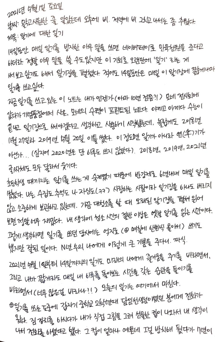  <일기에 대한 일기>