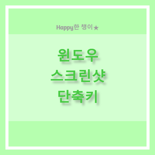  윈도우 스크린샷 단축키