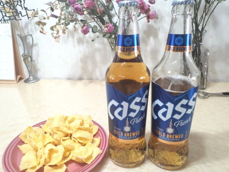  카스 투명병  콜드브루 맛보다