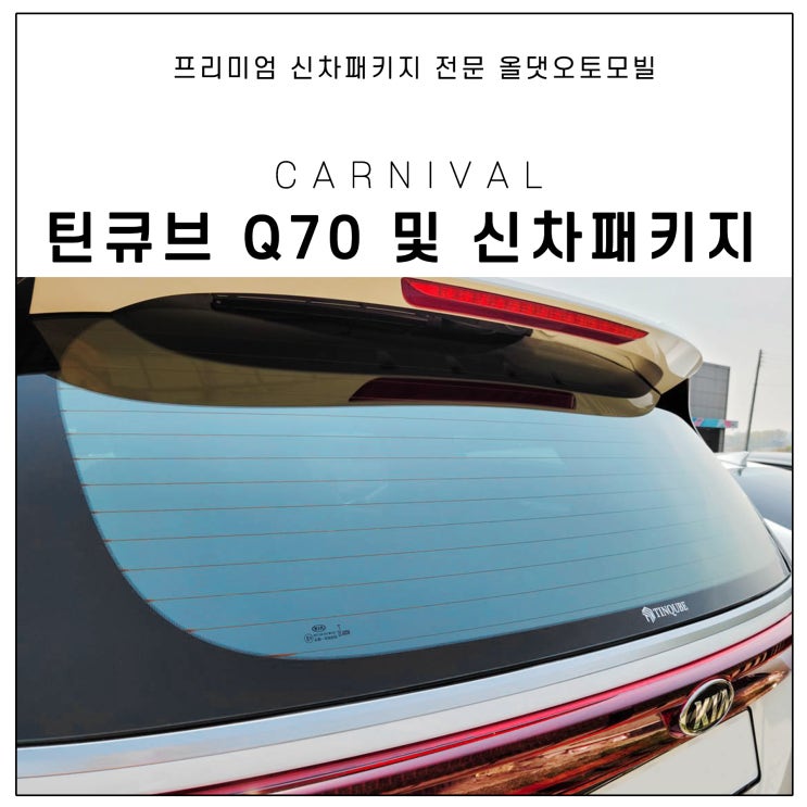  카니발 썬팅 및 신차패키지 작업
