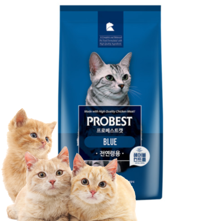 구매평 좋은 프로베스트 캣 블루 20kg 고양이 사료 간식 대용량 전 연령 키튼 대한사료 7.5kg 7kg 5kg 길 냥이 급식 행사 캣맘 prime blue, 5kg 좋아요