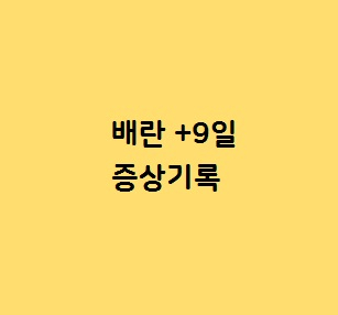 배란+9일차 단호박 / 해피타임 얼리체크 임테기