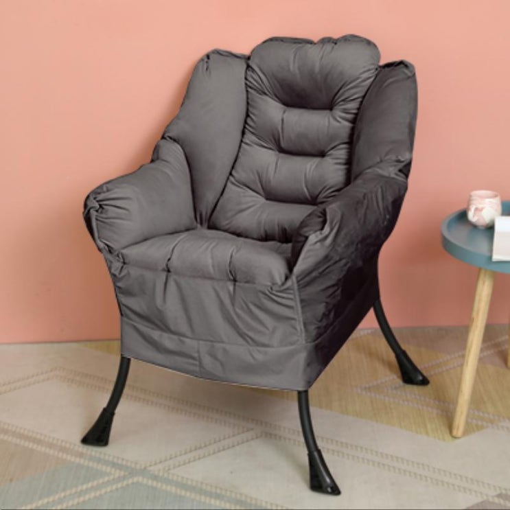 최근 많이 팔린 1인용 리크라이너 쇼파게으른 소파 싱글 소파 의자 학생 기숙사 컴퓨터 의자 현대 미니멀 홈 침실 발코니 등받이 안락 의자, 4. 색상 분류: 그레이 플란넬, NON