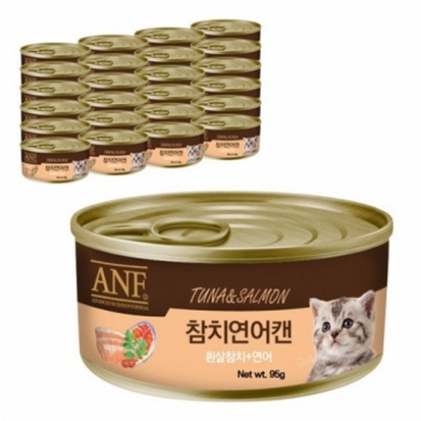 인기있는 미듬미 (ANF) 고양이캔 (참치&연어/95gx24개), 1개 ···