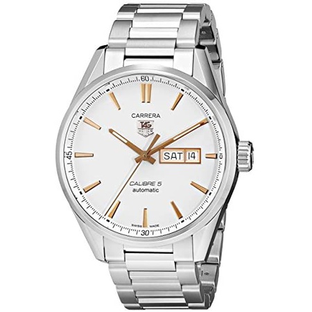 가성비 뛰어난 TAG Heuer Mens WAR201D.BA0723 Carrera Analog Display Analog Quartz Silver Watch PROD21001079