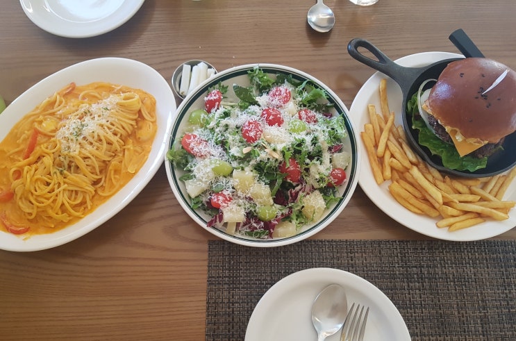  양산 물금 파스타 수제버거 맛집/분위기 좋은 레스토랑 : 오내모