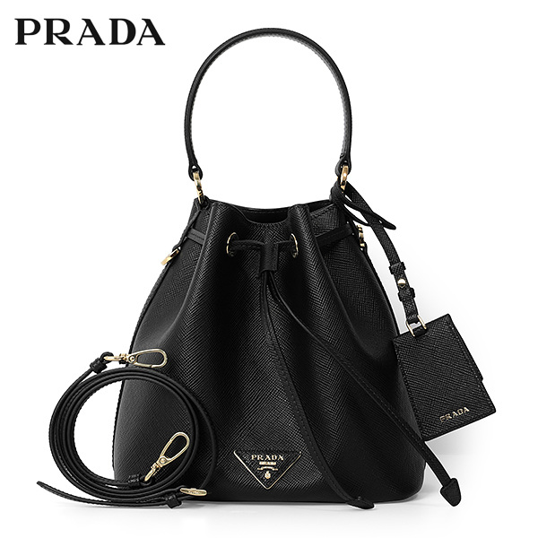  후기가 정말 좋은 PRADA 프라다 1BE032 2A4A F0002 사피아노 가죽 버킷백 좋아요