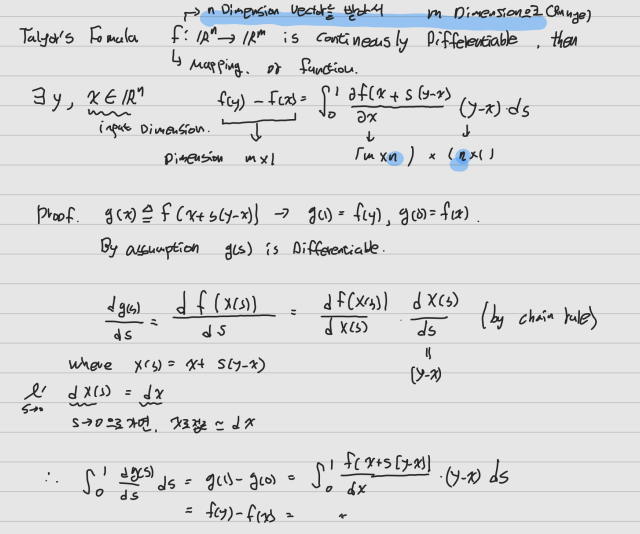 [최적화] #2 벡터의 미분+ Taylor's formula (not series)