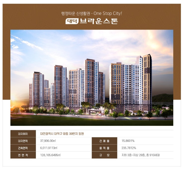  대덕 브라운스톤 분양정보 모집공고