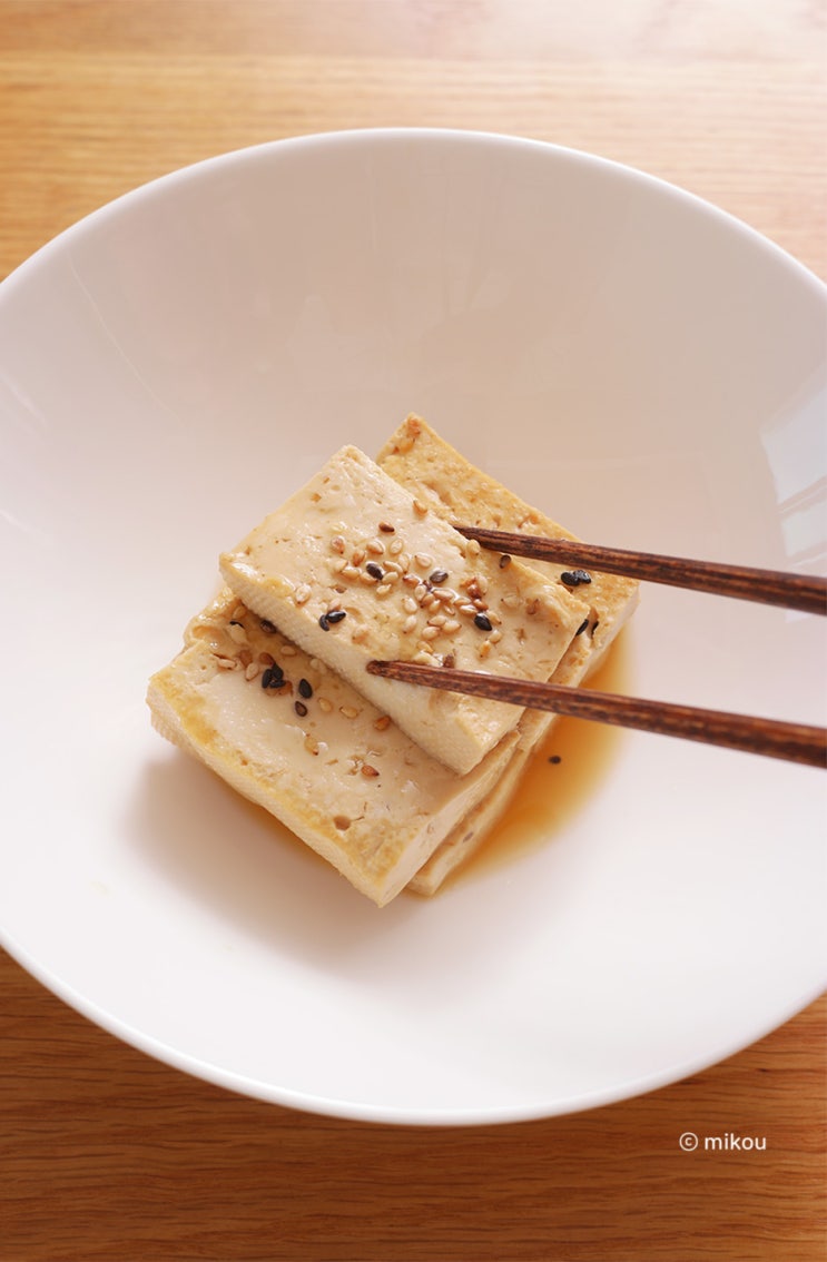  부드러운 밑반찬 간장 두부 조림 만들기