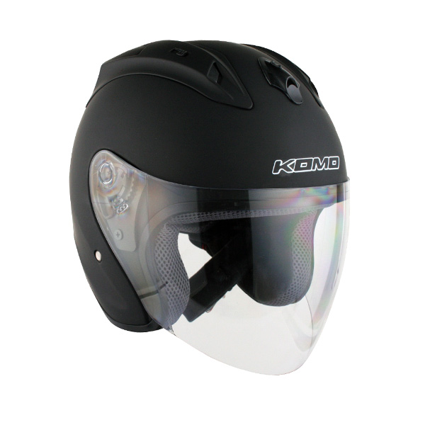 선호도 높은 코모 668 오토바이 헬멧 가벼운 오픈페이스 헬멧, MATT BLACK 추천해요