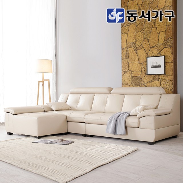 후기가 좋은 동서가구 라텍스탑 무드모던 4인 천연가죽쇼파(팔걸이스툴포함) DFAC5483, 베이지 ··· 후기가 좋은 동서가구 라텍스탑 무드모던 4인 천연가죽쇼파(팔걸이스툴포함) DFAC5483, 베이지 ···
