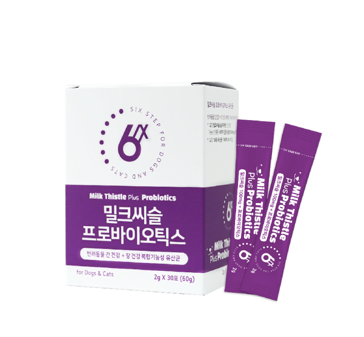 많이 찾는 식스스텝 밀크씨슬 플러스 프로바이오틱스 반려동물 영양제 2g, 간 장 건강 복합기능성, 30개 ··· 많이 찾는 식스스텝 밀크씨슬 플러스 프로바이오틱스 반려동물 영양제 2g, 간 장 건강 복합기능성, 30개 ···