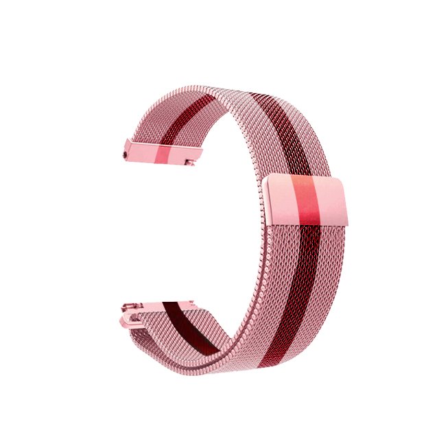  최근 많이 팔린 아이엠판다 갤럭시 액티브 1/2/워치3 20mm 메쉬메탈 스트랩 (40/41/42mm 호환 가능), 핑크, 1개 ···